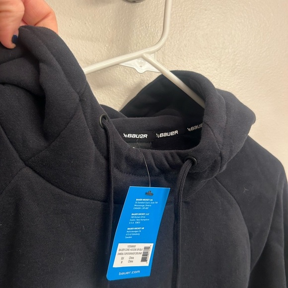 Bauer core Black hoodie with White Logo men's medium - Picture 7 of 9